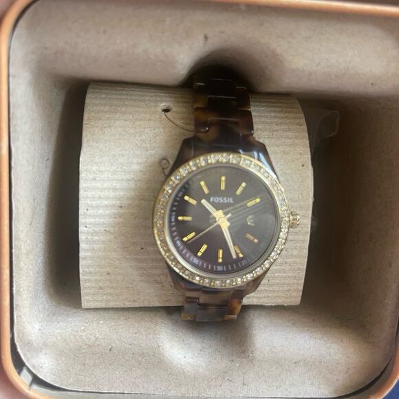 Fossil Watch tortoise shell resin band - Picture 3 of 5